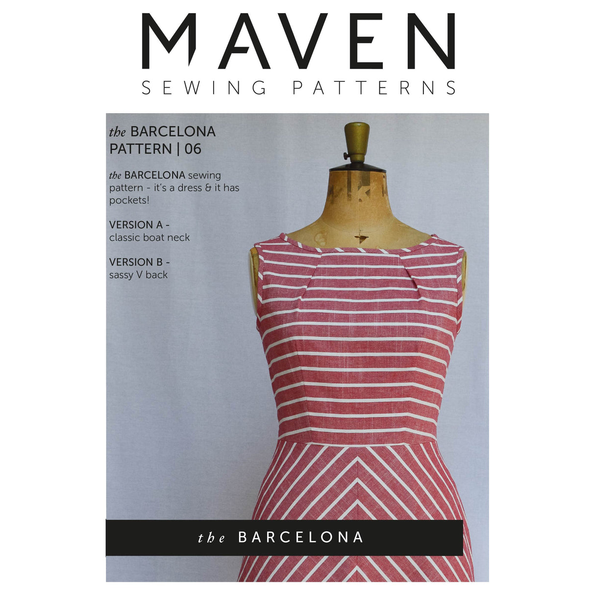 Maven - Barcelona Dress Sewing Pattern