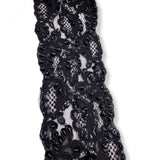 Beaded Sequin Black Lace Trim