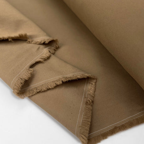 Beige Cotton Twill Trouser Fabric Landing Hot Fold