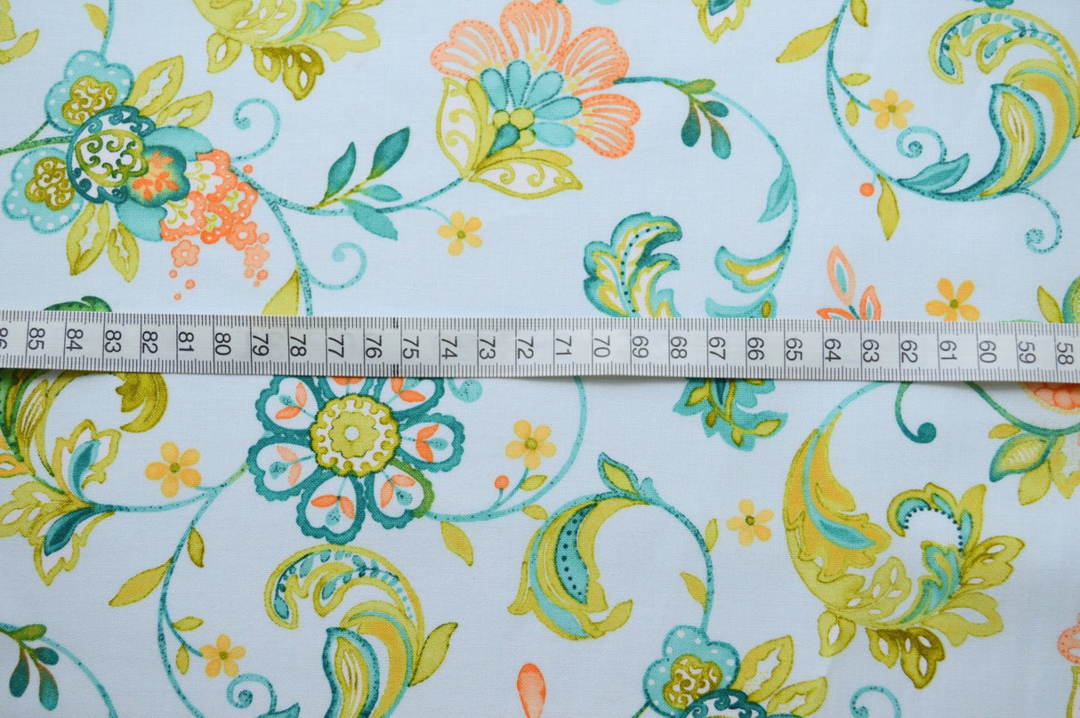 Benartex - Aria - Floral Vine Blue Peach