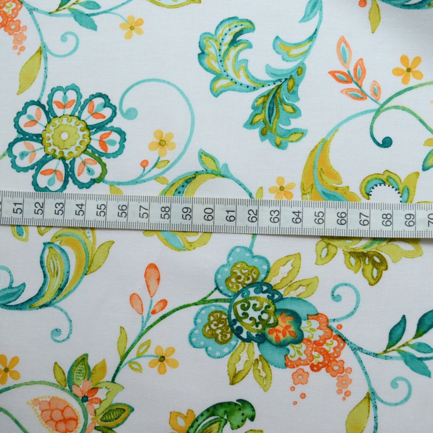 Benartex - Aria - Floral Vine White Peach