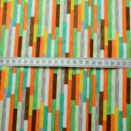 Benartex Rusty And Friends Green Bricks Quilting Cotton S