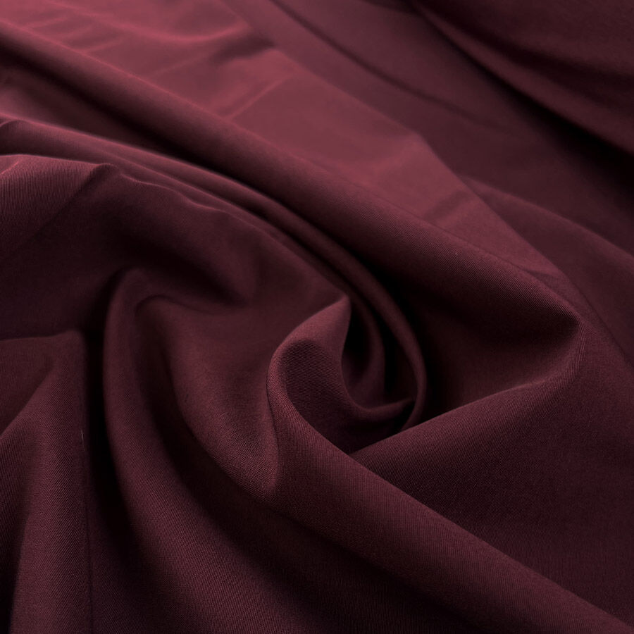 Bengaline Wine Viscose Nylon Spandex Stretch Trouser Fabric