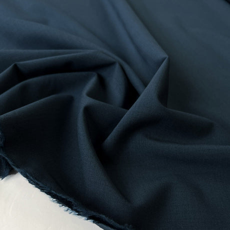 Biella Wool Petrol Blue Suiting Ex Designer Italian Fabric