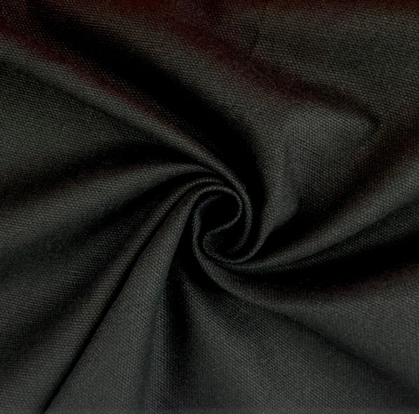Black Cotton Canvas Fold