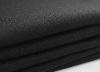 Black Ponte Roma Double Jersey Dress Fabric