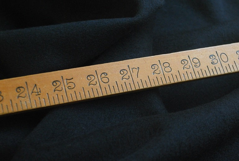 Black Wool with Cashmere Coating