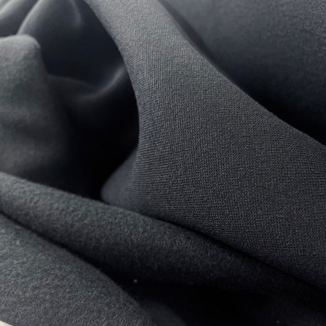 Black Polyester Fleece Fabric One Sided