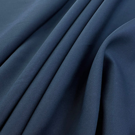 Blue Superfine Cotton Shirting Fabric  Smooth Chino Navy
