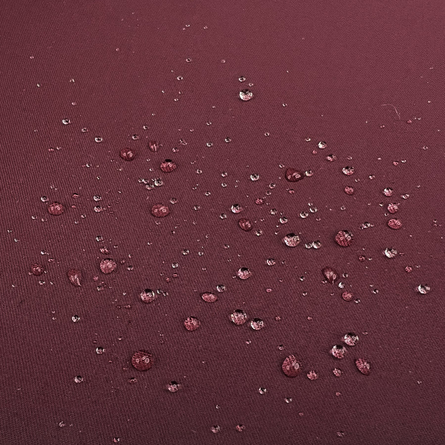 Bonded Cotton Auburn Moon Red Burgundy Water Resistant Abstract Coating Fabric