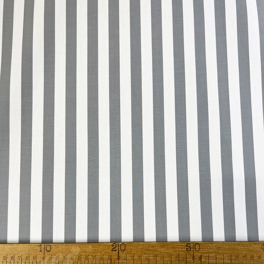 Bonded Cotton Grey White Stripe Water Resistant Uk Coating Fabric Ruler