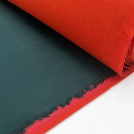 Bonded Cotton Red Green Water Resistant Coating Fabric Roll
