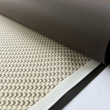 Bonded Cotton Taupe Moon Cream Brown British Water Resistant Coating Fabric Roll