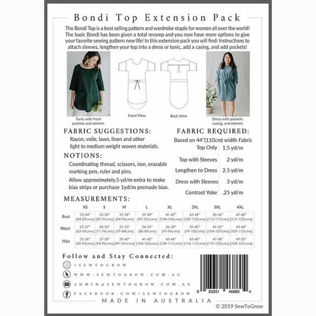 Bondi Top Extension Pattern By Sew To Grow Stgp021 9