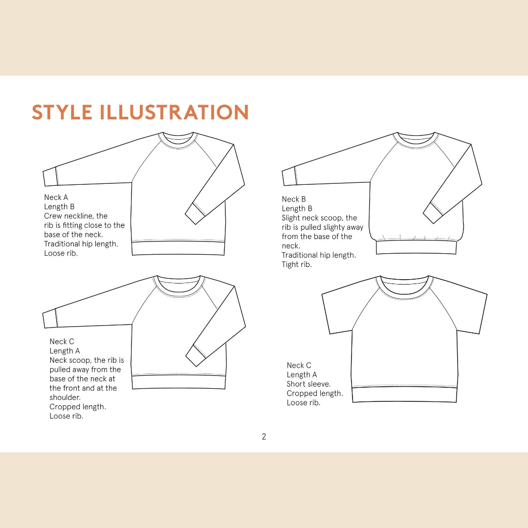 Wardrobe By Me - Boxy Raglan Sweatshirt Pattern