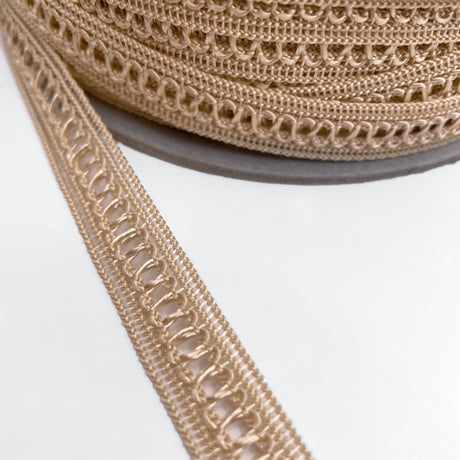 Braided Viscose Trim Beige Roll2