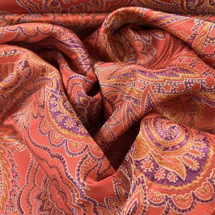 Brocade - Coral Paisley
