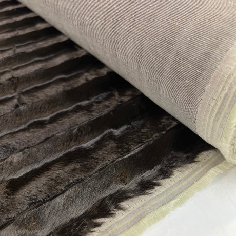 Brown Faux Fur Silky Soft Fabric Roll