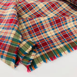 Brushed Tartan - Beige + Red