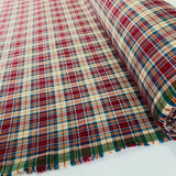 Brushed Tartan - Beige + Red