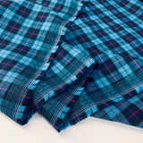 Brushed Tartan - Navy + Pink