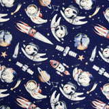 Brushed Cotton - Astro Animals