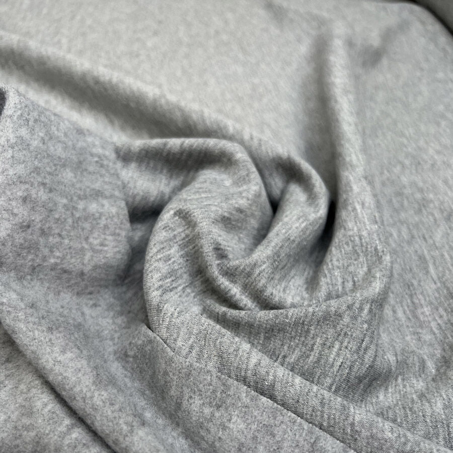 Brushed French Terry - Marl Grey