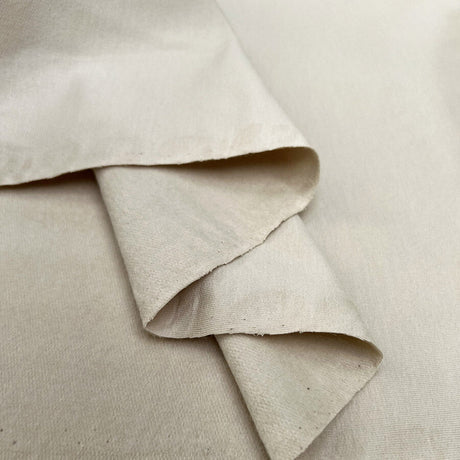 Brushed French Terry Sand Cotton Elastane Stretch Knit Jersey Fabric Fold