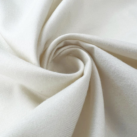 Brushed Polyester Cotton Blend Dress Craft Fabric Cream Twist