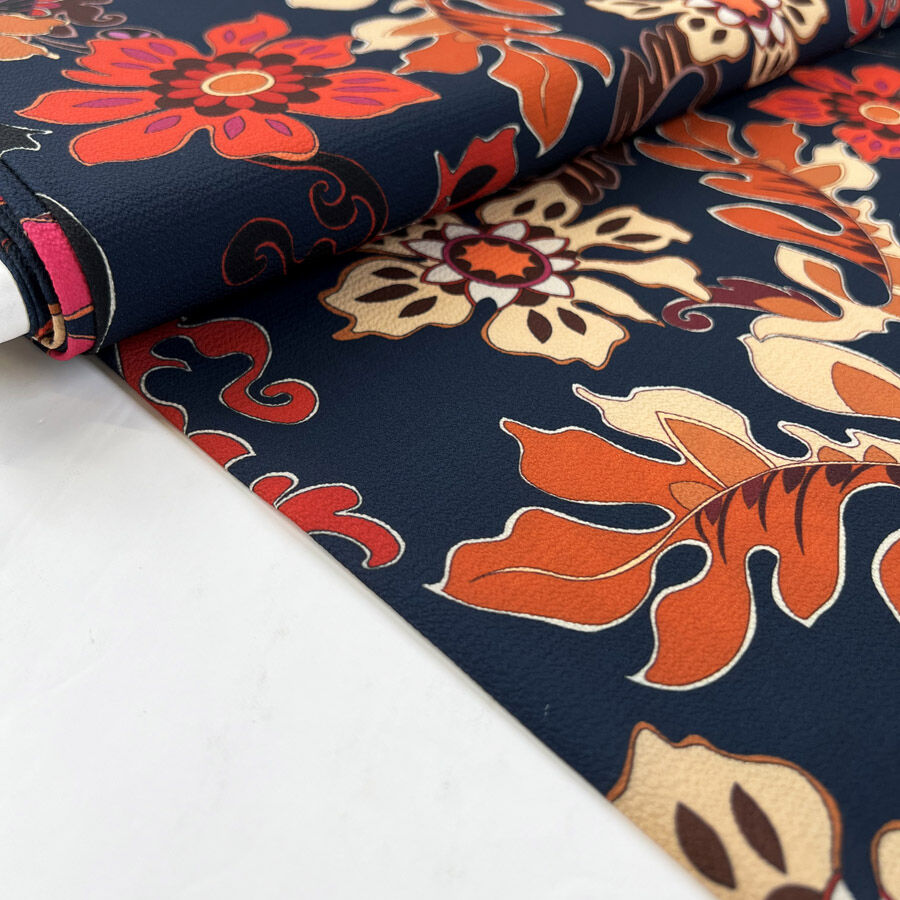 Bubble Crepe - Saffron Floral