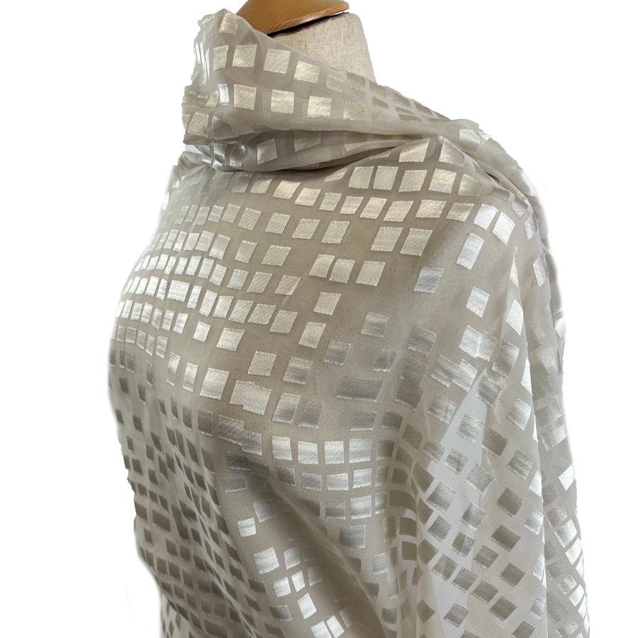 Burnt Out Cream Polyester Georgette Dressmaking Fabric Mannequin Cu B2Ddcf49 B3C6 4261 B366 21Adb2B46397