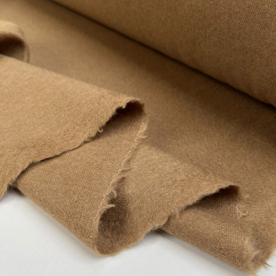 Camel Hair Suiting Italian Deadstock Brown Coating Fabric Fold A189A799 80C0 4Ece A777 4Ea52Ee29E41