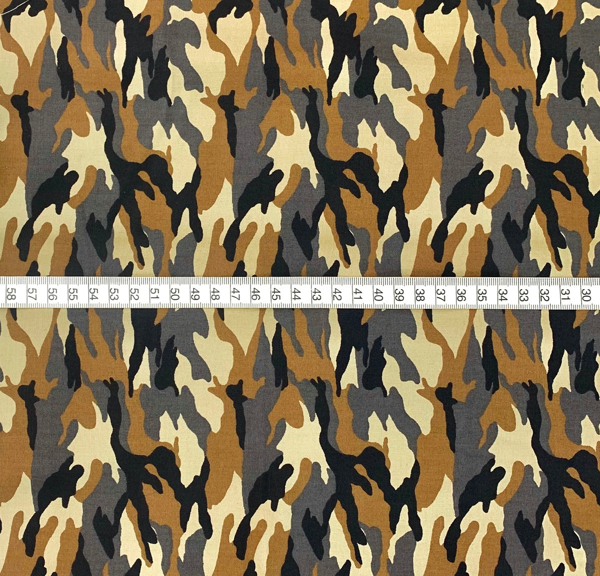 Poplin Print - Camo - Taupe