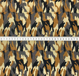 Poplin Print - Camo - Taupe