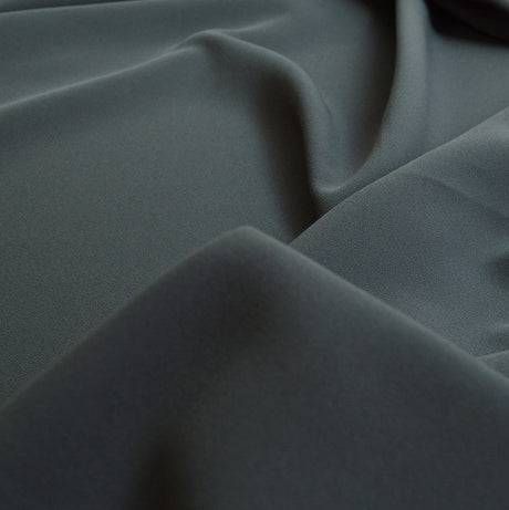 Candy Crepe Grey Polyester Crepe Dress Fabric Cu