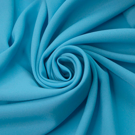 Candy Crepes Turquoise Polyester Dress Fabric Cud