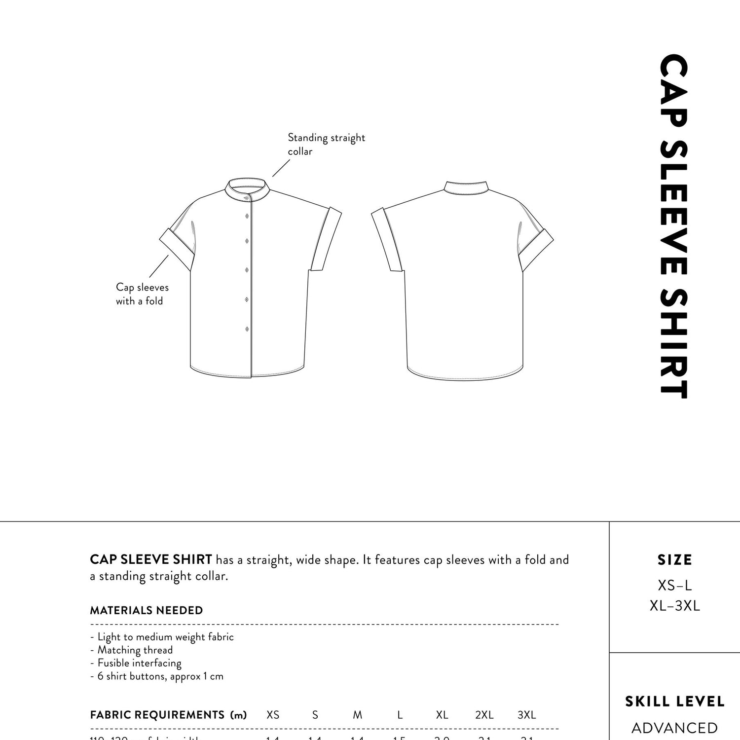 The Assembly Line - Cap Sleeve Shirt Pattern