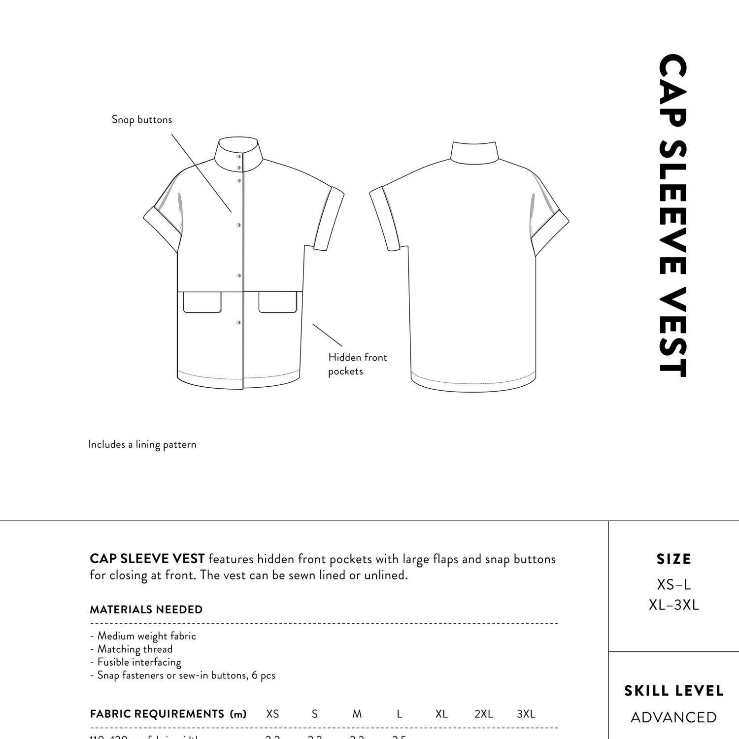 The Assembly Line - Cap Sleeve Vest Pattern
