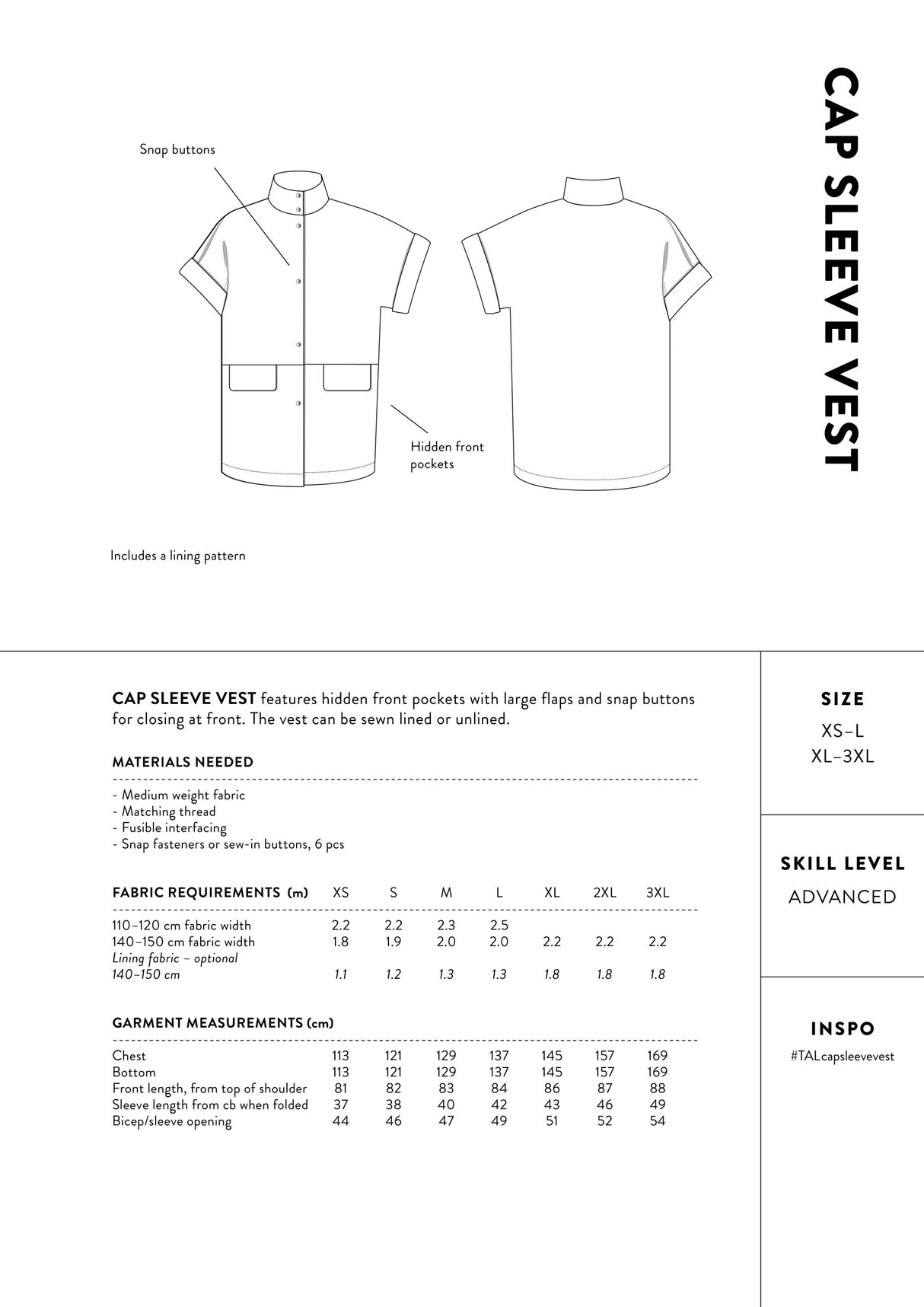 The Assembly Line - Cap Sleeve Vest Pattern