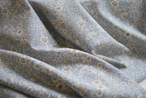 Poplin Print - Caroline - Aqua