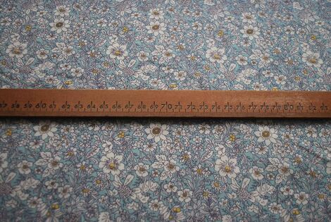 Poplin Print - Caroline - Aqua