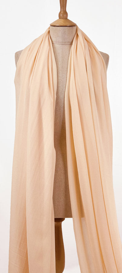 Catherine Silk Fine Georgette Crepe Fabric Coral Dress