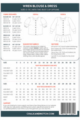Chalk & Notch - Wren Blouse & Dress Pattern