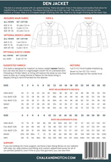 Chalk & Notch - Den Jacket Sewing Pattern
