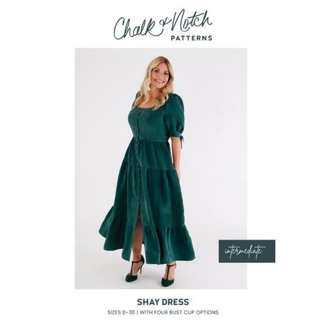Chalk And Notch Patterns Shay Dress Pattern Cover