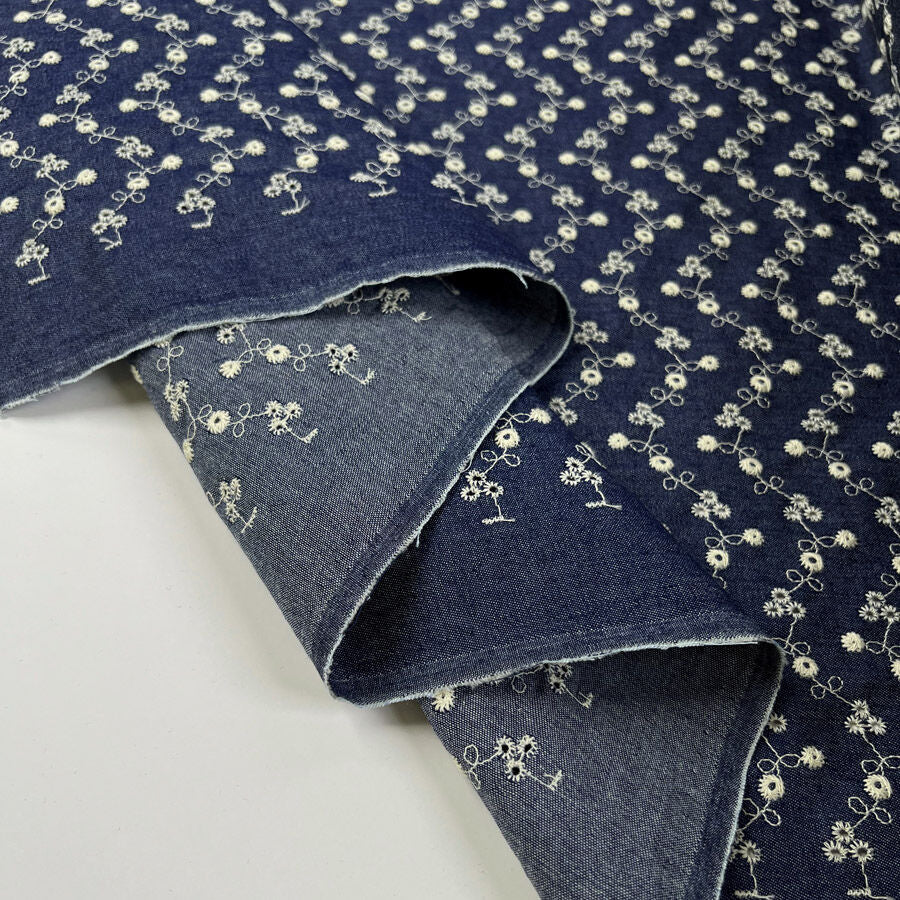 Denim Chambray Anglaise - Dark Blue