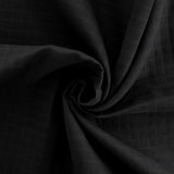 Checked Flat Double Gauze - Black