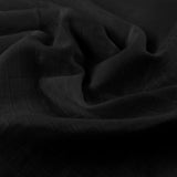 Checked Flat Double Gauze - Black