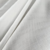 Checked Flat Double Gauze - White
