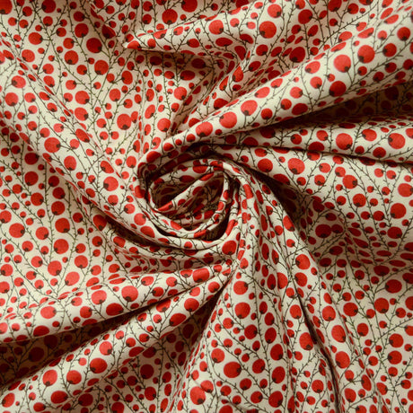Cherry Berry Cotton Lawn Red Cherry Fabric Cud Copy